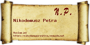 Nikodemusz Petra névjegykártya